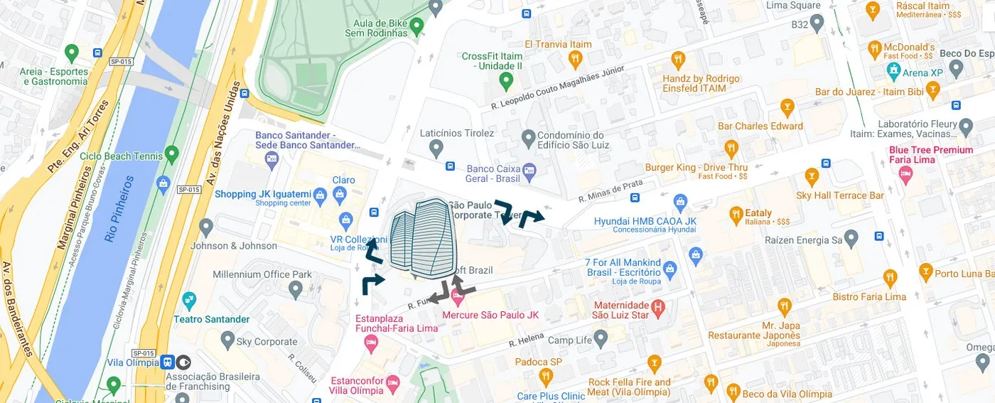 Mapa da localização
