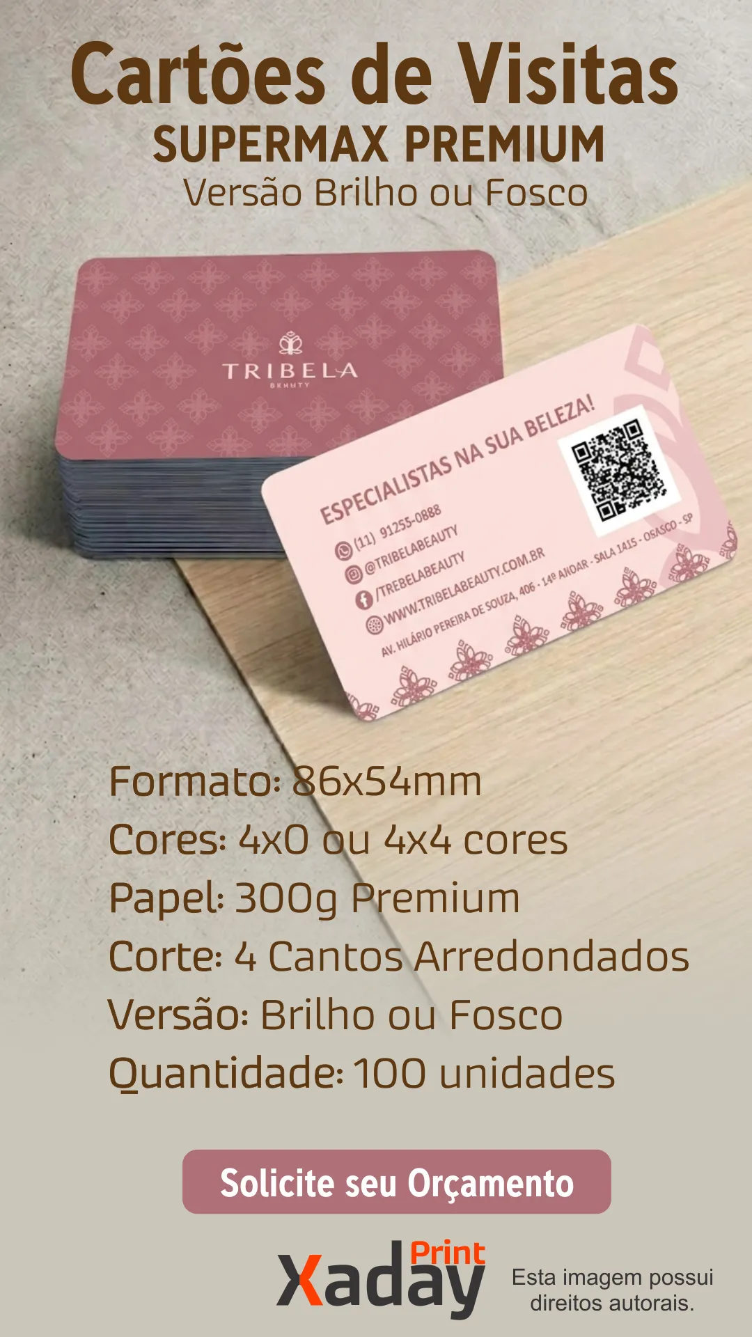 Cartão de Visita SuperMax Premium para Manicure e Pedicure