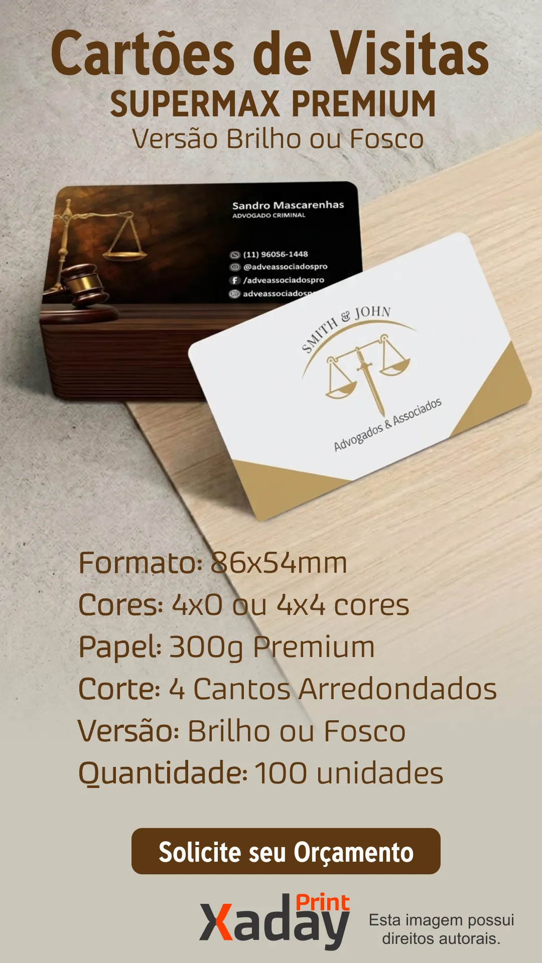Cartão de Visita SuperMax Premium para Advogados e Advogadas