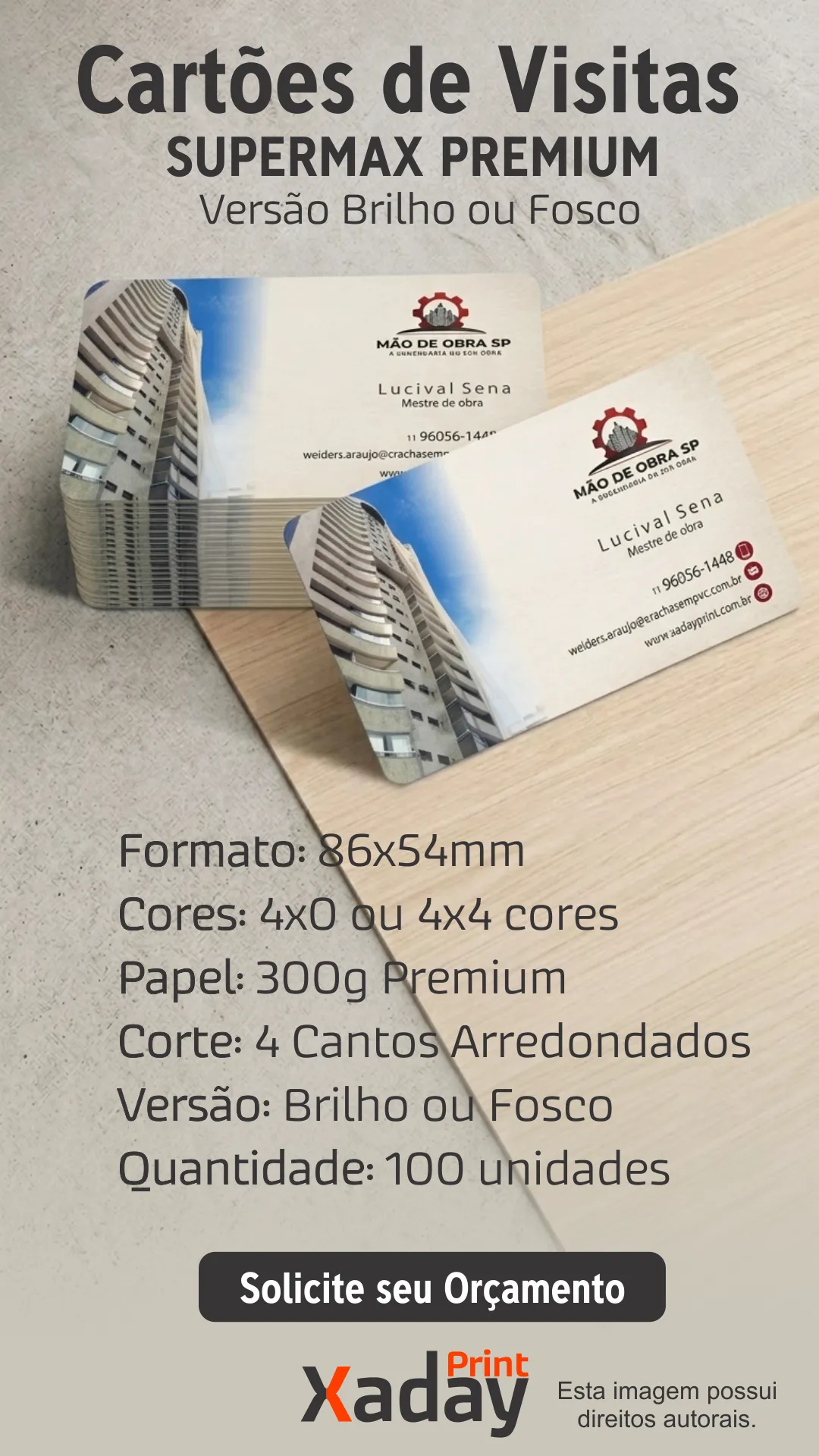 Cartão de Visita SuperMax Premium para Empresas de Diversos Segmentos