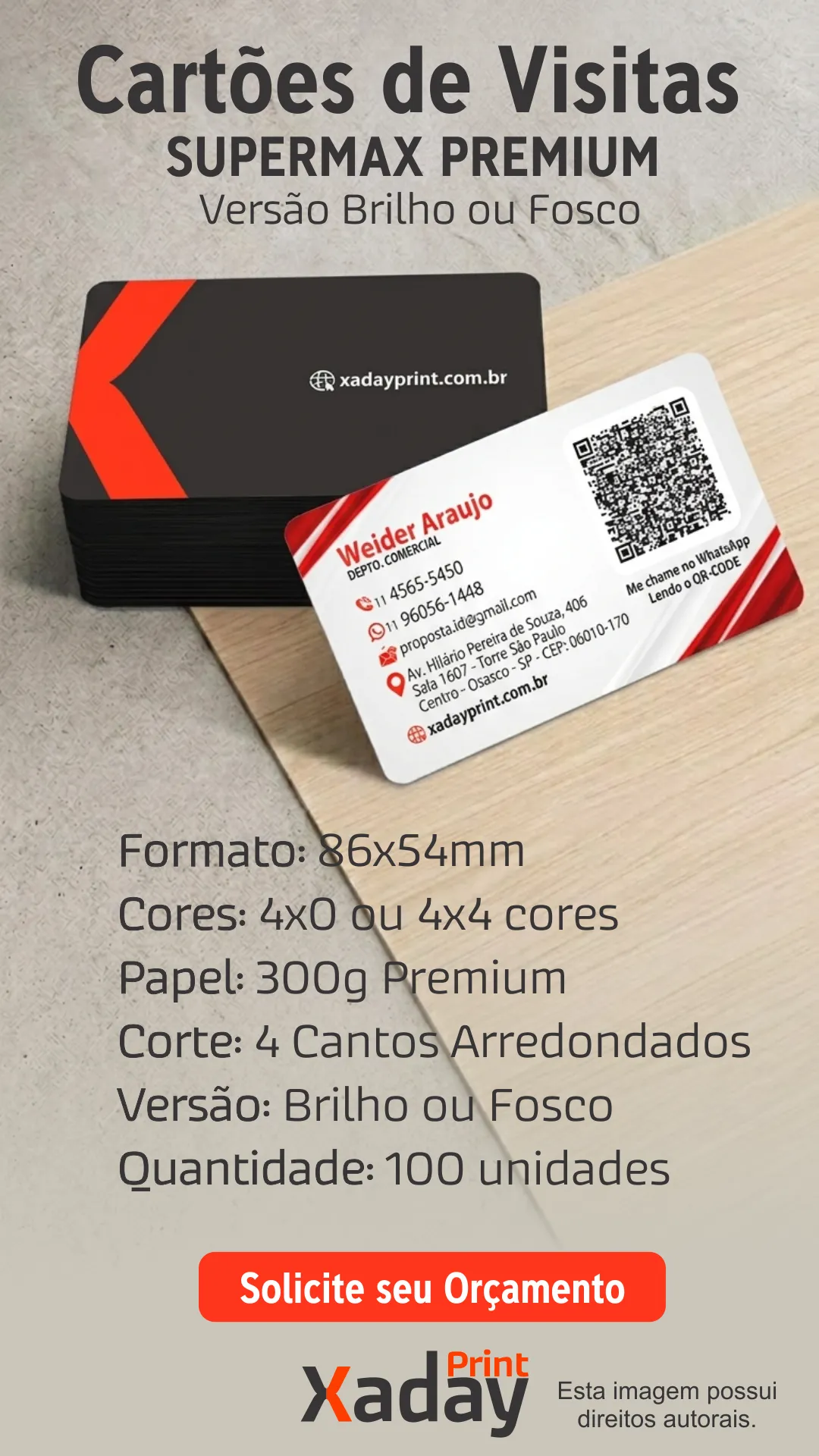Cartão de Visita SuperMax Premium para Prestadores de Serviços e Empresas
