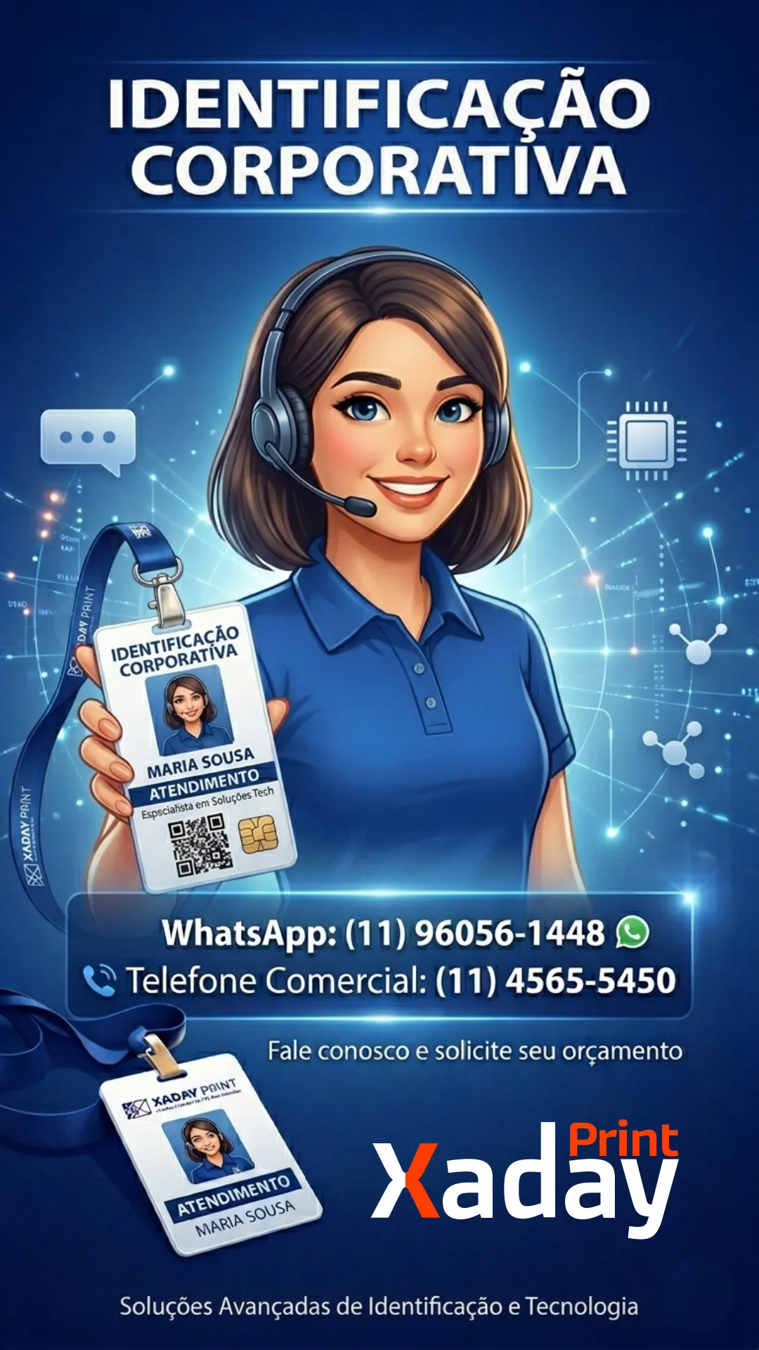 Crachás de PVC Personalizados para Empresas em Qualquer Quantidade