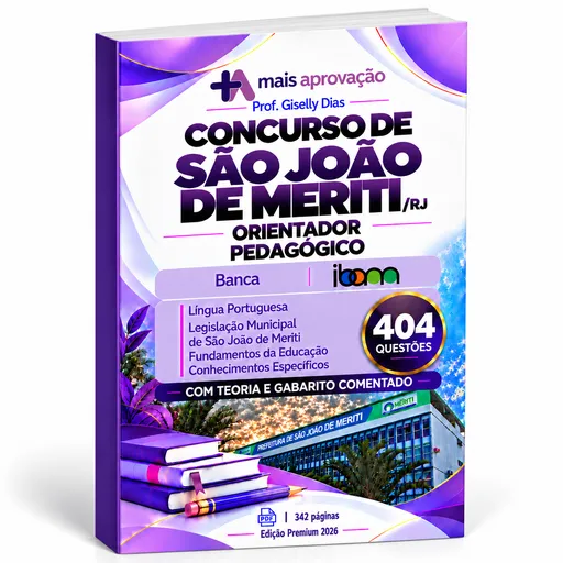 Apostila São João de Meriti para Orientador Pedagógico, banca IBAM, com 404 questões
